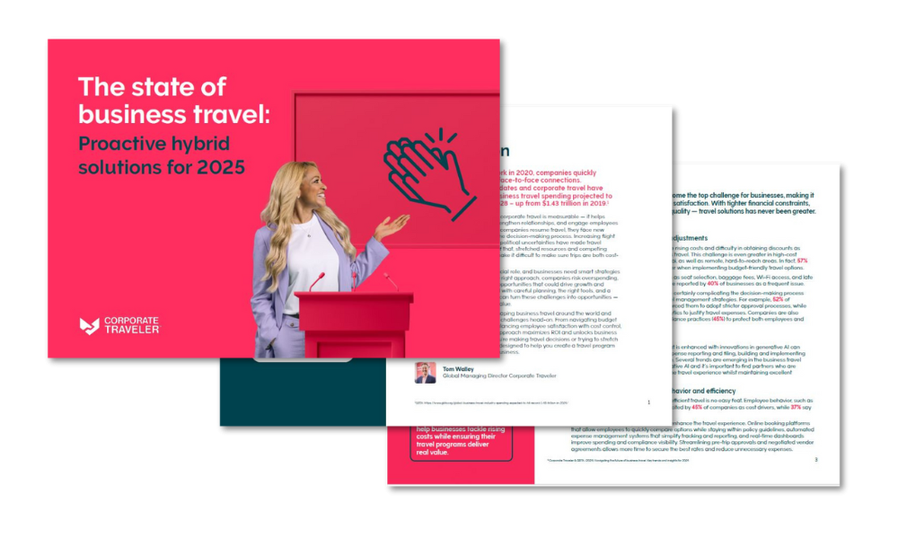 state of business travel whitepaper preview stacked pages